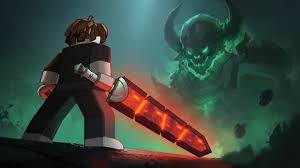 Broken Blade Roblox character with a glowing crimson blade