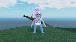 Roblox avatar with sword in Broken Blade